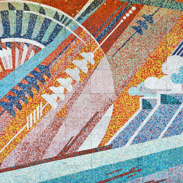 Monumental mosaic of Moscow