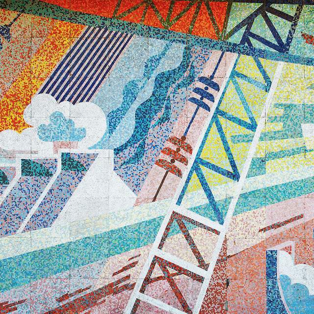 Monumental mosaic of Moscow